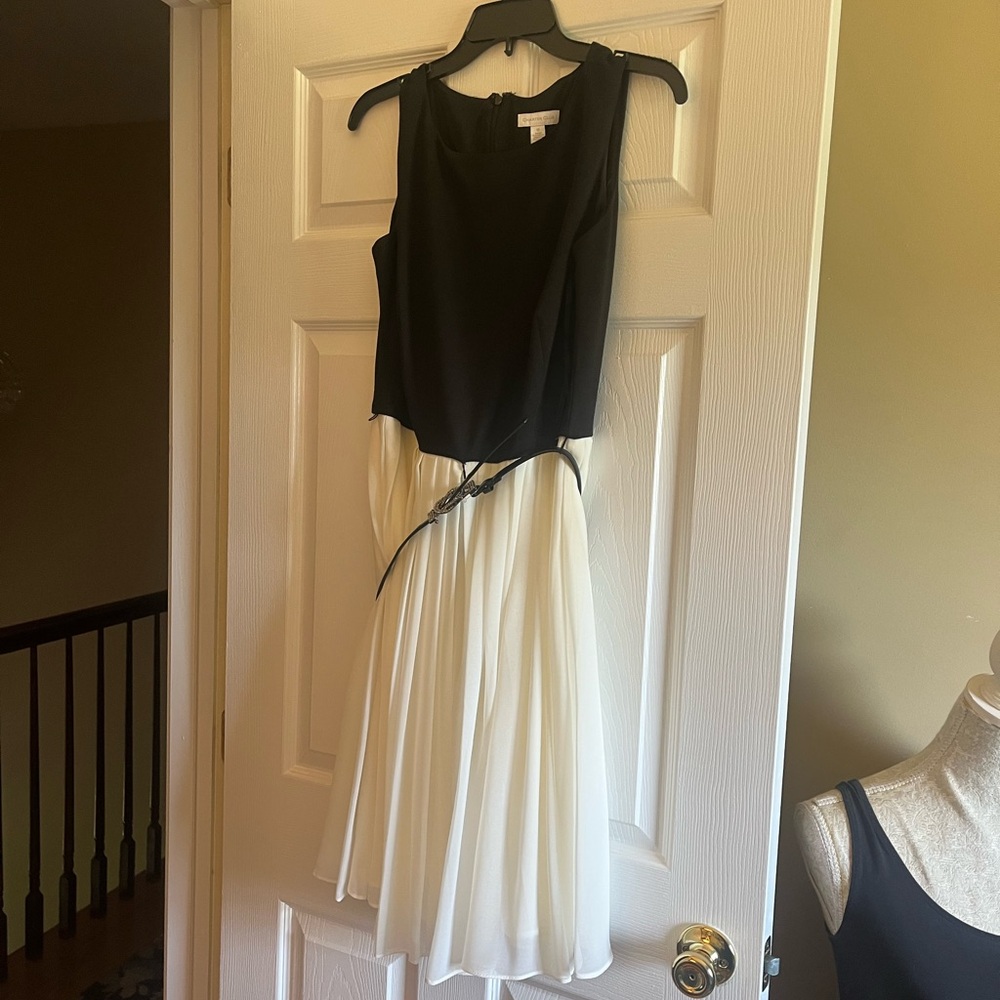 Charter Club Black and White Sleeveless Dress